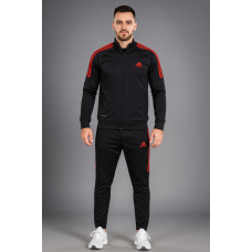 Мъжки анцуг ADIDAS CLASSIC черен / червено Мъжки анцуг ADIDAS CLASSIC черен / червено